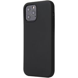 Mobigear Rubber Touch iPhone 12 Silikone Bagsidecover - Sort