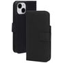Mobiparts Wallet iPhone 13 MagSafe Pele genuína Capa livro Carteira - Preto