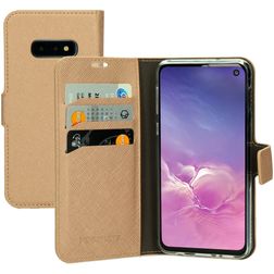 Mobiparts Saffiano Wallet Samsung Galaxy S10e Pungetui med Seddelrum - Copper