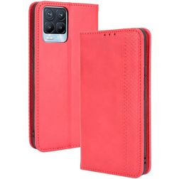 Mobigear Sensation Realme 8 Pro Plånboksfodral med sedelfack - Röd