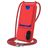 Mobigear Lanyard Card iPhone 16 Silikone Cover med snor og kortholder - Rød