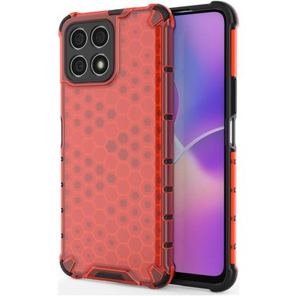 Mobigear Honeycomb HONOR X8 Hard Case Back cover Shockproof - Red