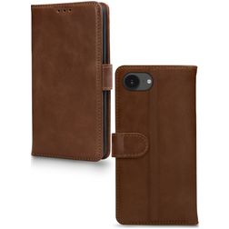 Mobilize Wallet iPhone 17e Äkta läder Plånboksfodral med sedelfack - Brun