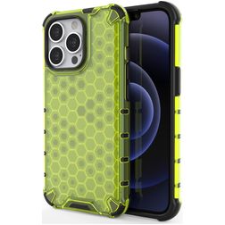 Mobigear Honeycomb iPhone 14 Hardcase Back cover Antiurto - Verde