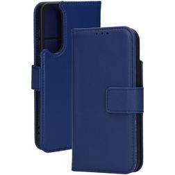 Mobiparts Wallet Samsung Galaxy S25 Edge Vera pelle Cover a libro portafoglio - Blu