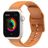 Mobigear Dashed Silicone Apple Watch Cinturino Fibbia ad ardiglione - 49/46/45/44 mm - Cognac