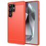 Mobigear Brushed Slim Samsung Galaxy S25 Ultra Flexibel TPU Skal - Röd