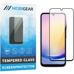 Mobigear Premium Samsung Galaxy A25 Tempered Glass Screen Protector - Case Friendly - Black
