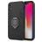 Mobigear Armor Ring iPhone XR Hårdt Bagsidecover Stødsikkert med ringholder - Sort