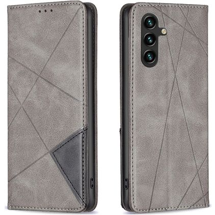 Mobigear Rhombus Slim Samsung Galaxy A35 Knížkové pouzdro - Šedá