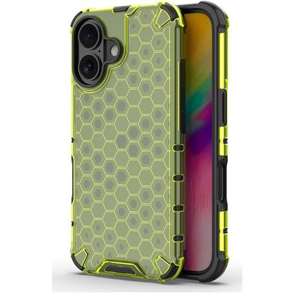 Mobigear Honeycomb iPhone 16 Plus Hardcase Back cover Antiurto - Verde