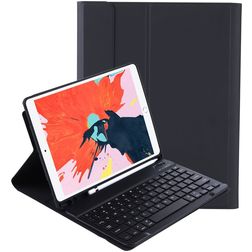 Mobigear Keys iPad Air 4 (2020) QWERTY Bluetooth Keyboard Wallet case + Stylus Holder - Black