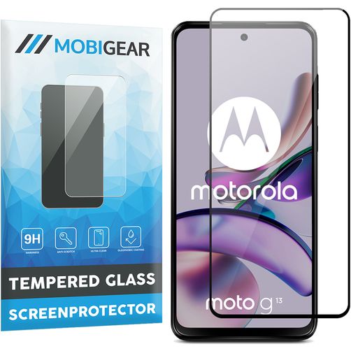 Mobigear Premium Motorola Moto G13 Härdat glas Skärmskydd - Skalvänligt - Svart