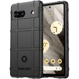 Mobigear Rugged Shield Google Pixel 7a Flexibel TPU Skal Stötsäkert - Svart