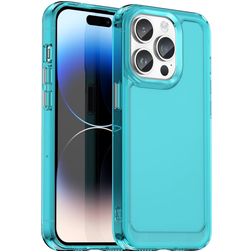 Mobigear Crystal iPhone 15 Pro Joustava TPU Suojakuori - Sininen