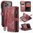 CaseMe C30 iPhone 18 Pro Max Funda tipo libro Cartera - Rojo
