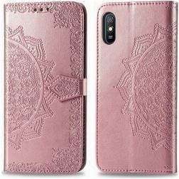 Mobigear Mandala Patten Wallet Rose Gold Case Xiaomi redmi 9A