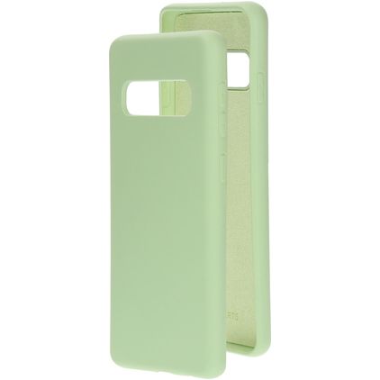 Mobiparts Samsung Galaxy S10 Silicone Capa traseira - Pistache Green