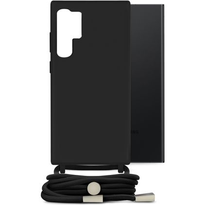 Mobilize Lanyard Gelly Samsung Galaxy S23 Ultra Flexibilní TPU Kryt se šňůrkou - Černá