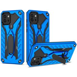 Mobigear Armor Stand Samsung Galaxy A03 Hardcase Etui plecki Wstrząsoodporne z podstawką - Niebieski