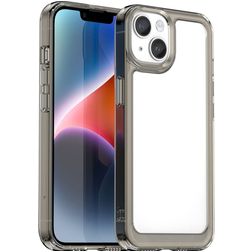 Mobigear Crystal iPhone 15 Plus Plástico rígido Capa traseira - Transparente / Cinzento