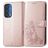 Mobigear Clover Motorola Edge (2021) Wallet case - Rose Gold