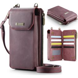 CaseMe ME40 Crossbody Kabelka na mobil - Large - Červená