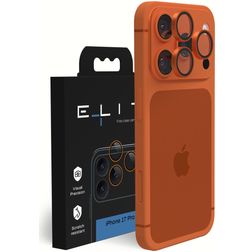 Elite iPhone 17 Pro Tempered Glass Camera Lens Protector - Case Friendly - Orange
