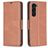 Mobigear Excellent Samsung Galaxy S25 Plus Pungetui med Seddelrum - Brun