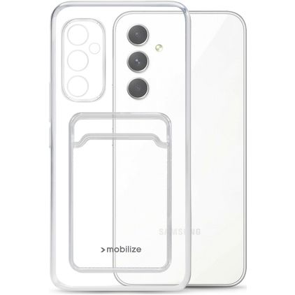 Mobilize Gelly Card Transparente Samsung Galaxy A54 TPU flexível Capa traseira com porta-cartões - Transparente