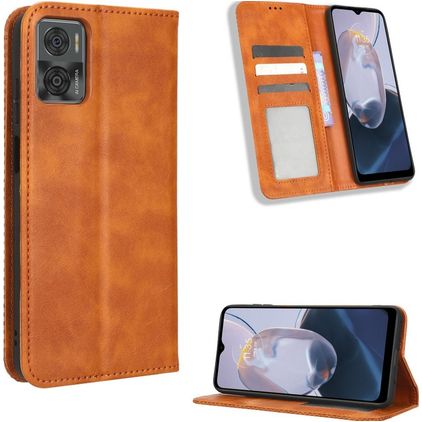 Mobigear Sensation Motorola Moto E22i Wallet case - Brown
