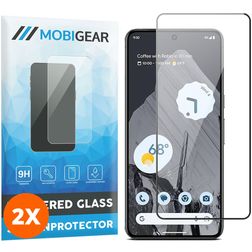 Mobigear Premium Google Pixel 8 Pro Tempered Glass Screen Protector - Case Friendly - Black (2-Pack)