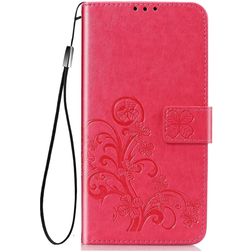 Mobigear Clover Samsung Galaxy A21s Funda tipo libro Cartera - Rosa