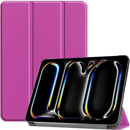 Mobigear Tri-Fold iPad Pro 11 Inch (2024) Wallet case - Purple