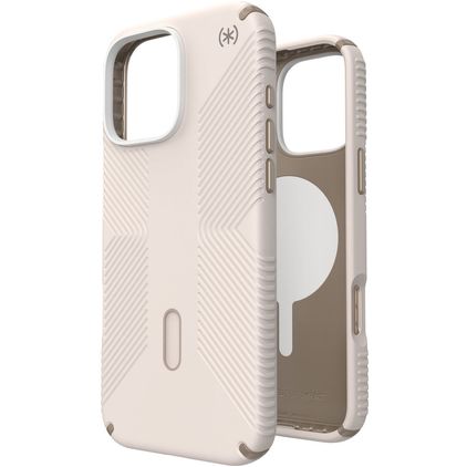Speck Presidio2 Grip iPhone 16 Pro Max MagSafe Fodral Hårdplast Skal Stötsäkert - Bleached Bone