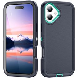 Mobigear Rugged iPhone 17 Plástico rígido Capa traseira Antichoque - Azul escuro