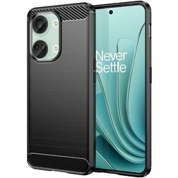 Mobigear Brushed OnePlus Nord 3 TPU flexível Capa traseira - Preto