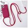 Mobigear Lanyard Card iPhone 15 Pro Silikone Cover med snor og kortholder - Bordeaux