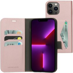 Mobiparts Classic Wallet iPhone 13 Pro Max Cover a libro portafoglio - Rosa