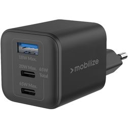 Mobilize Wall Charger Triple USB / USB-C Nabíječka Power Delivery 65W - Černá
