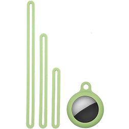 Mobigear Lanyard Funda Silicona flexible para Apple AirTag - Verde lima