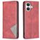 Mobigear Rhombus Slim iPhone 17 Funda tipo libro - Rojo