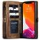 CaseMe 008 iPhone 12 Pro Cover Aftageligt 2-i-1-pungetui med Seddelrum - Brun