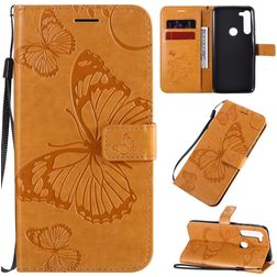 Mobigear Butterfly Motorola Moto G8 Power Pungetui med Seddelrum - Cognac
