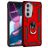 Mobigear Armor Ring Motorola Edge 30 Pro Hard Case Back cover Shockproof with Ring Holder - Red