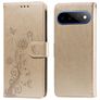 Mobigear Flowers Google Pixel 11 Pro XL Plånboksfodral med sedelfack - Guld