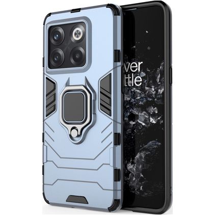 Mobigear Armor Ring OnePlus 10T Hardcase Etui plecki Wstrząsoodporne z pierścieniem - Granatowy