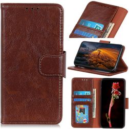 Mobigear Classy iPhone 13 Pro Max Plånboksfodral med sedelfack - Brun
