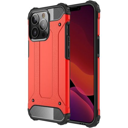 Mobigear Outdoor iPhone 13 Pro Max Hårdt Bagsidecover Stødsikkert - Rød