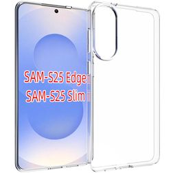 Mobigear Basics Läpinäkyvä Samsung Galaxy S25 Edge Joustava TPU Suojakuori - Läpinäkyvä